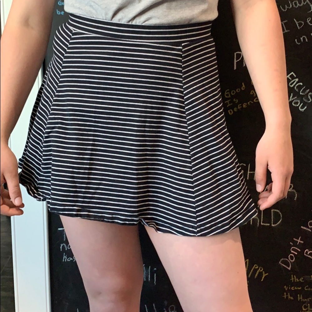Black striped skirt